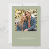 Elegante Salbei-Elfenbein-Script-Wildblumen-Foto Save The Date (Rückseite)