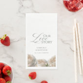 Elegante Salbei-Grün-Rosen-Hochzeit Serviette (Beispiel)