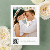 Elegante Salbei-Victorian-Blumen-QR-Code-Hochzeit Save The Date