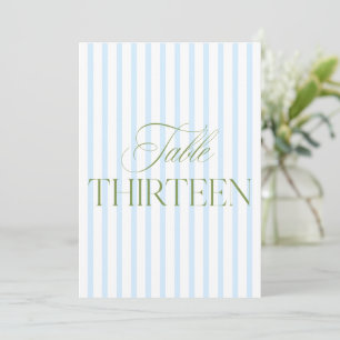 Elegante Salbeigrün- und Blaue Hochzeit 13 Tischnu Einladung