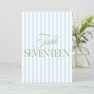 Elegante Salbeigrün- und Blaue Hochzeit 17 Tischnu Einladung