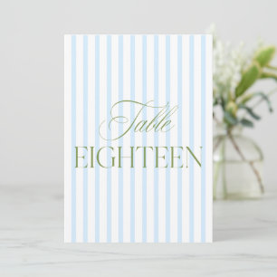 Elegante Salbeigrün- und Blaue Hochzeit 18 Tischnu Einladung