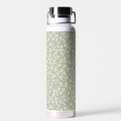 Elegante Salbeigrüne Botanik Trinkflasche (Rückseite)