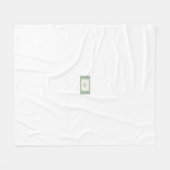 Elegante Salbeigrüne Botanische Hochzeitseinladung Fleecedecke (Vorderseite (Horizontal))