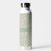 Elegante Salbeigrüne Botanische Personalisierte Trinkflasche (Links)