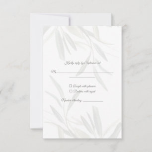 Elegante Salbeigrüne Botanische RSVP Karte