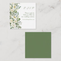 Elegante Salbeigrüne Florale Outdoor-Hochzeits-RSV