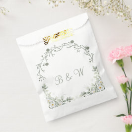 Elegante Salbeigrüne Hochzeit Geschenktütchen