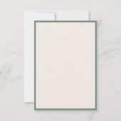 Elegante Salbeigrüne Hochzeit RSVP Karte (Rückseite)