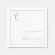 Elegante Salbeigrüne Klassische Hochzeit