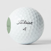Elegante Salbeigrüne Monogramm Personalisierte Kla Golfball (Logo)