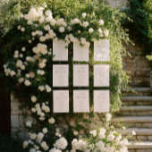 Elegante Salbeigrüne und Weiße Hochzeitstisch-Numm Einladung