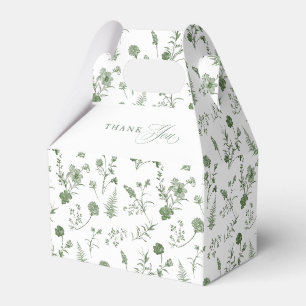 Elegante Salbeigrüne Vintage-Klassische Florale Ho Geschenkschachtel