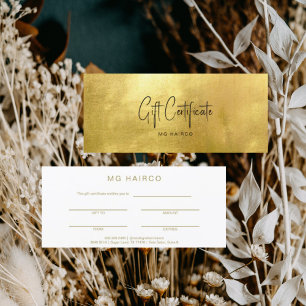 Elegante Salon Gold & White Geschenkkarte