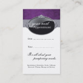 Elegante Salon-und Terminkarte (Rückseite)