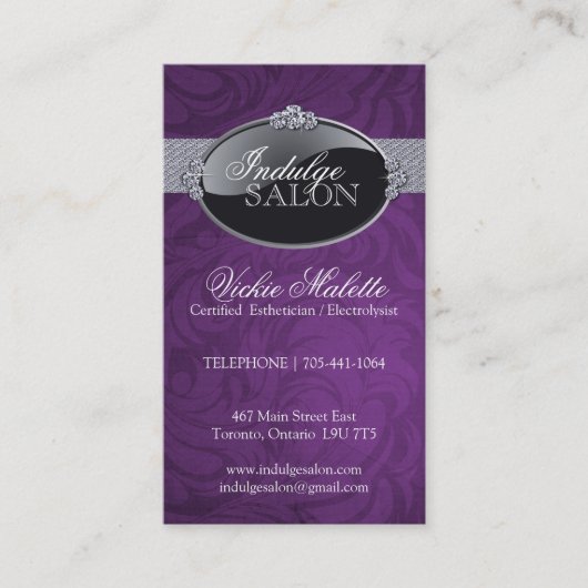 Elegante Salon-und Terminkarte (Vorderseite)