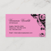 Elegante Salon-und Visitenkarte (Rückseite)