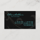 Elegante Salon Wellness-Center Floral Business Car Visitenkarte (Rückseite)