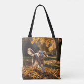 Elegante Saluki Shoulder Tasche (Rückseite)