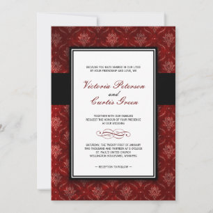 Elegante Samt-Hochzeitseinladungen Einladung