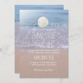 Elegante Sand Dollar Beach Hochzeiten Einladungen (Vorne/Hinten)