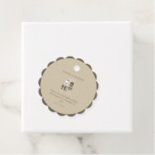 Elegante Sand Green Wedding Geschenkanhänger (Beispiel)