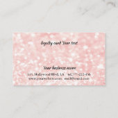 Elegante sanfte, blassrosa Herzen funkeln glitschi Treuekarte (Rückseite)