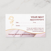 Elegante sanfte Farben Rosa Gold Terminierungskart Terminkarte (Rückseite)