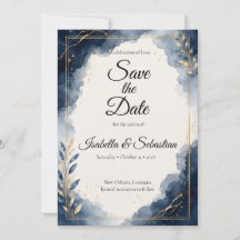 Elegante Saphir Minimalistische Luxus Hochzeit