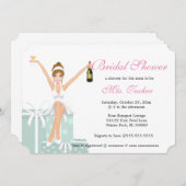 Elegante Sassy Braut, zum Brautparty zu sein Einladung (Vorne/Hinten)