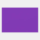 Elegante Satin Finish Royal Lila und Gold Geschenkpapier Set (Vorderseite 2)