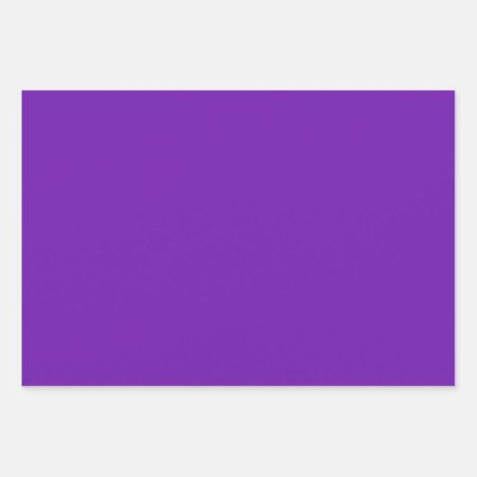 Elegante Satin Finish Royal Lila und Gold Geschenkpapier Set (Vorderseite 2)