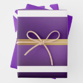 Elegante Satin Finish Royal Lila und Gold Geschenkpapier Set (Beispiel)