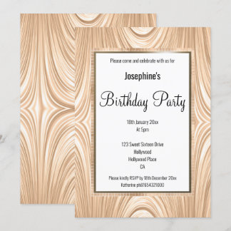 ELEGANTE SATIN-GEBURTSTAGEINLADUNG EINLADUNG