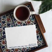 Elegante saubere blaue Linien hinzufügen Mitteilungskarte