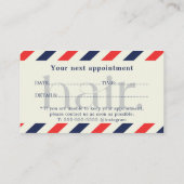 Elegante Saubere Blaue Rote Haare Stillistische Er Visitenkarte (Rückseite)