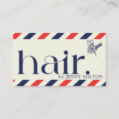 Elegante Saubere Blaue Rote Haare Stillistische Er Visitenkarte (Vorderseite)