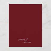 Elegante, saubere Details zur Hochzeit Begleitkarte (Rückseite)