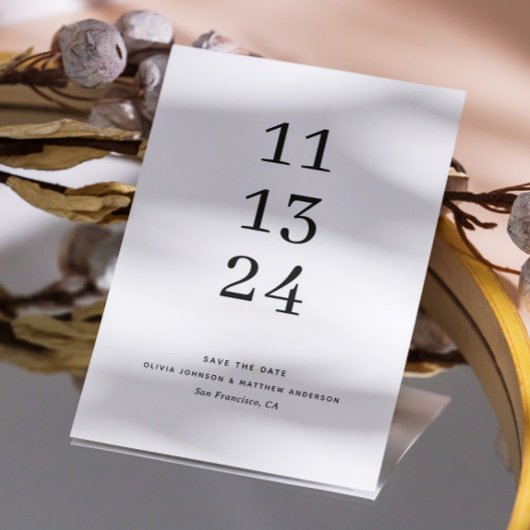 Elegante saubere, einfache Typografie minimalistis Save The Date