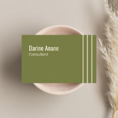 Elegante, saubere, einfache, weiße und grüne Strei Visitenkarte