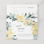 ELEGANTE SAUBERE GELBE WASSERFARBBODENDUSCHE PLATZKARTE (Außenseite Aufgefaltet)