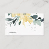 ELEGANTE SAUBERE GELBE WASSERFARBBODENDUSCHE PLATZKARTE (Rückseite)