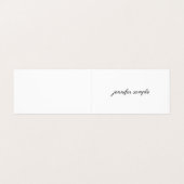 Elegante saubere, moderne Minimalistische trendige Visitenkarten (Außenseite Aufgefaltet)