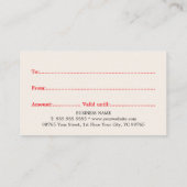 Elegante Saubere Pastelle Hinweiskarte (Rückseite)