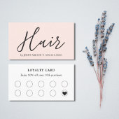 Elegante saubere Rose Weiß Fett Haarstil Visitenkarte