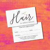 Elegante Saubere Scheren Haar Stylist Ernennung Visitenkarte