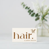 Elegante Sauberkeit Boho Brown Haar Stillistische Visitenkarte (Stehend Vorderseite)