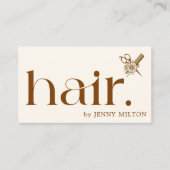 Elegante Sauberkeit Boho Brown Haar Stillistische Visitenkarte (Vorderseite)