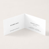 Elegante Sauberkeit Moderne Minimalistische Berufl Visitenkarten (Innenseite)