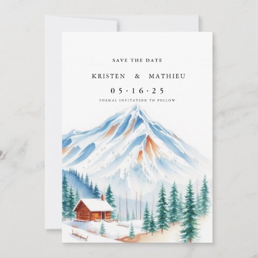 Elegante Save The Date (Vorderseite)